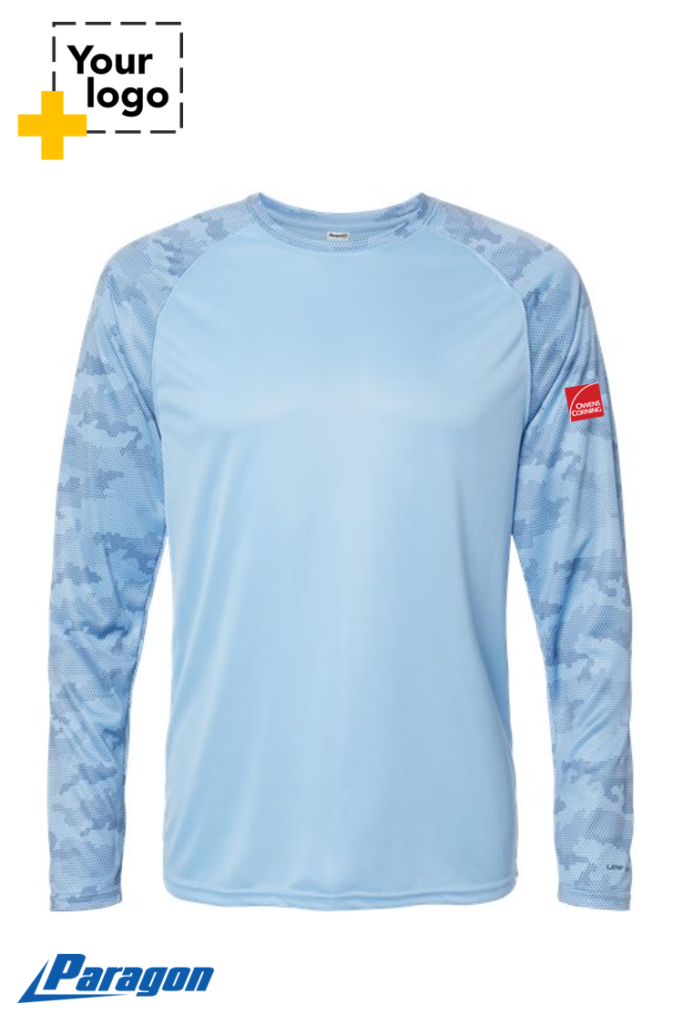 Cayman Performance Camo Colorblocked Long Sleeve T-Shirt