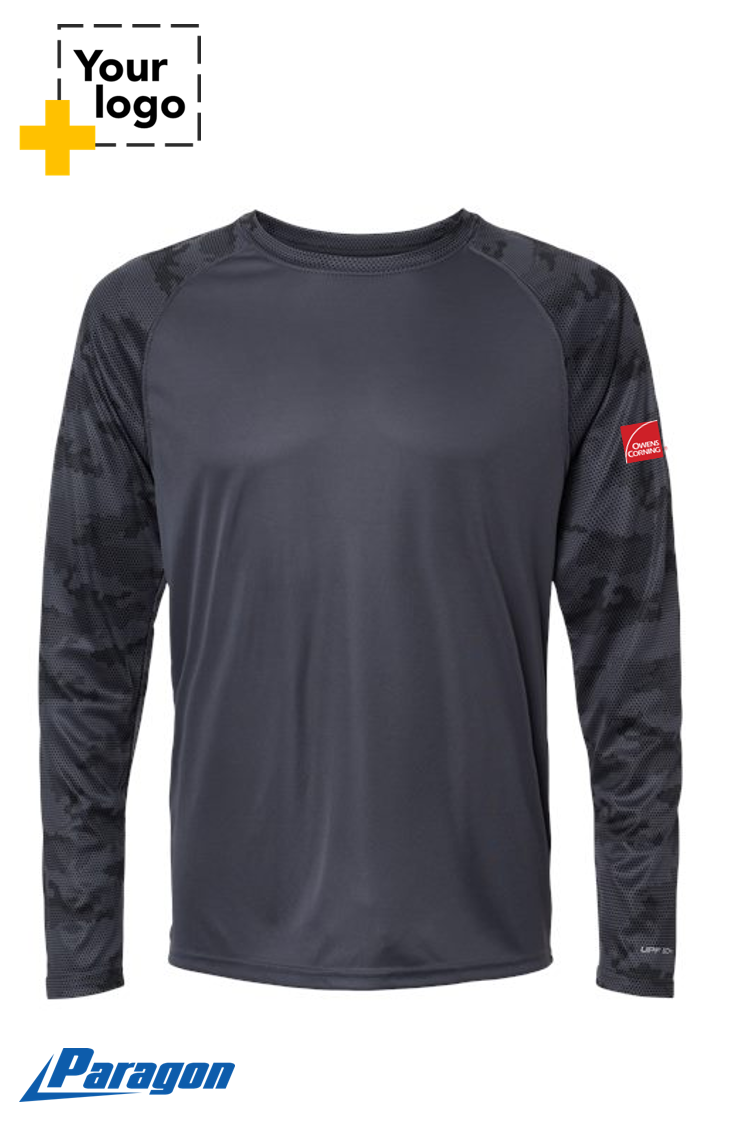 Cayman Performance Camo Colorblocked Long Sleeve T-Shirt