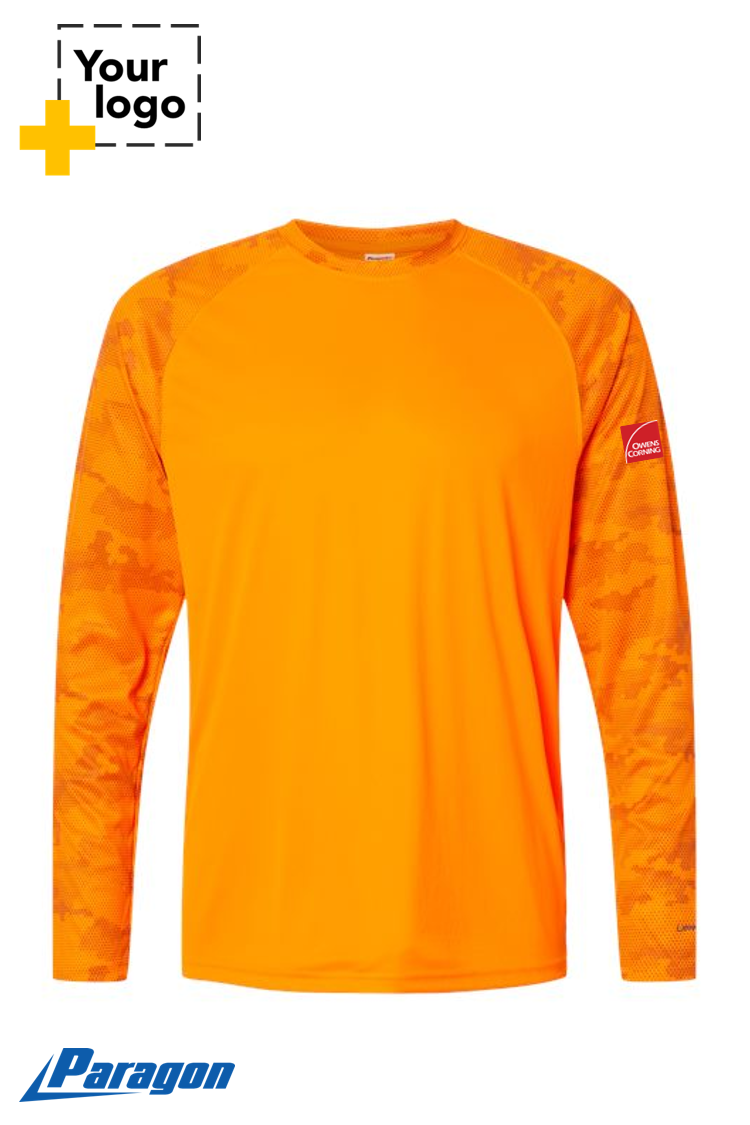 Cayman Performance Camo Colorblocked Long Sleeve T-Shirt