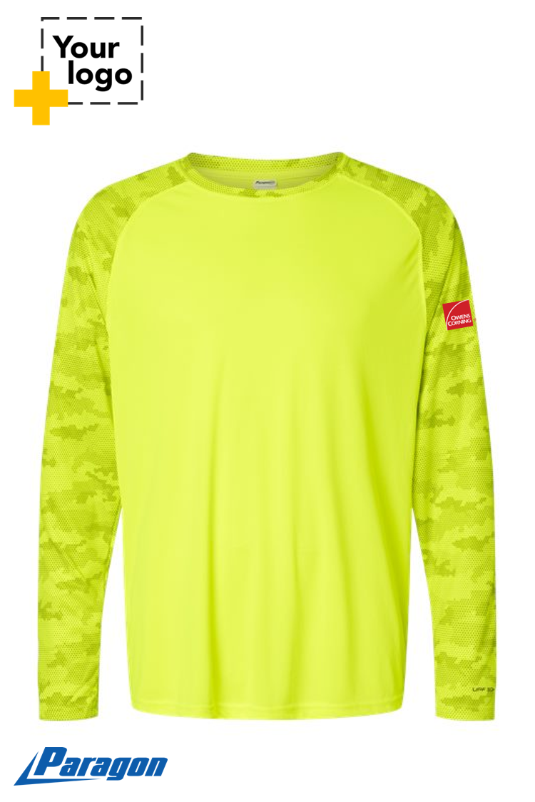 Cayman Performance Camo Colorblocked Long Sleeve T-Shirt