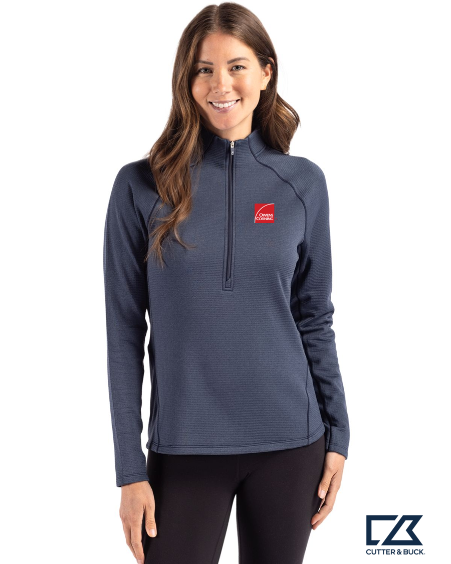 Cutter & Buck Peshastin Fleece Recycled Womens Half Zip Pullover