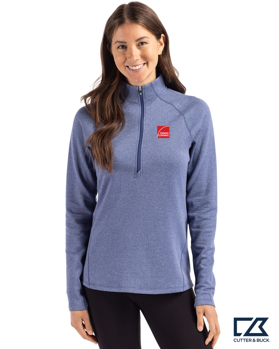 Cutter & Buck Peshastin Fleece Recycled Womens Half Zip Pullover