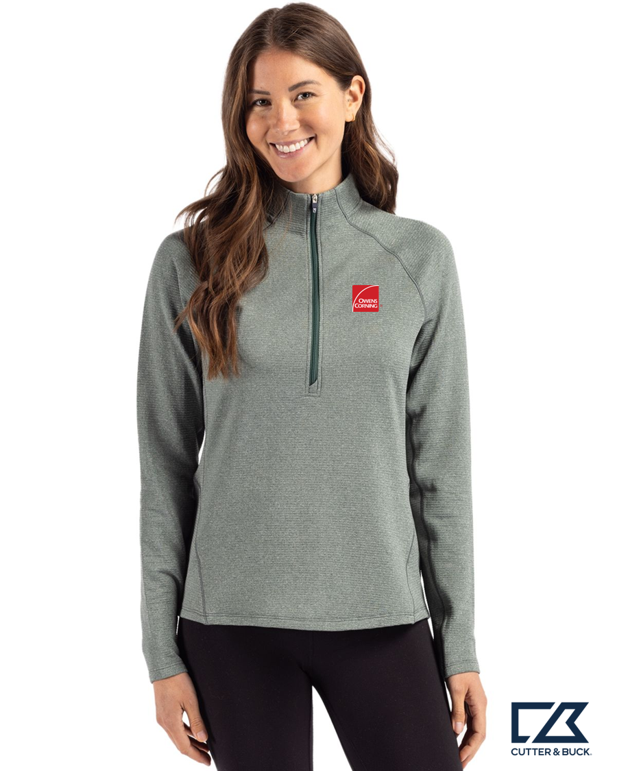 Cutter & Buck Peshastin Fleece Recycled Womens Half Zip Pullover