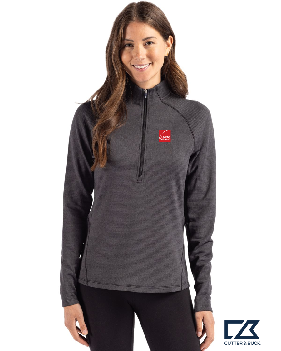 Cutter & Buck Peshastin Fleece Recycled Womens Half Zip Pullover