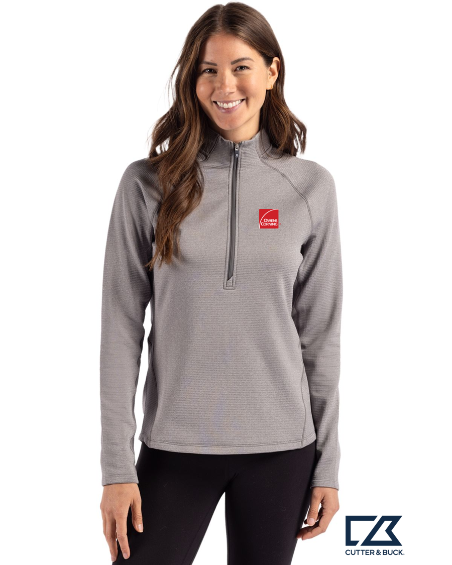 Cutter & Buck Peshastin Fleece Recycled Womens Half Zip Pullover