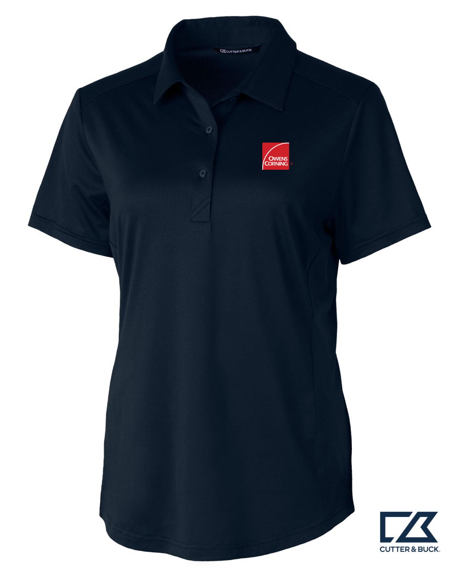 Cutter & Buck Prospect Eco Textured Stretch Recycled Womens Short Sleeve Polo