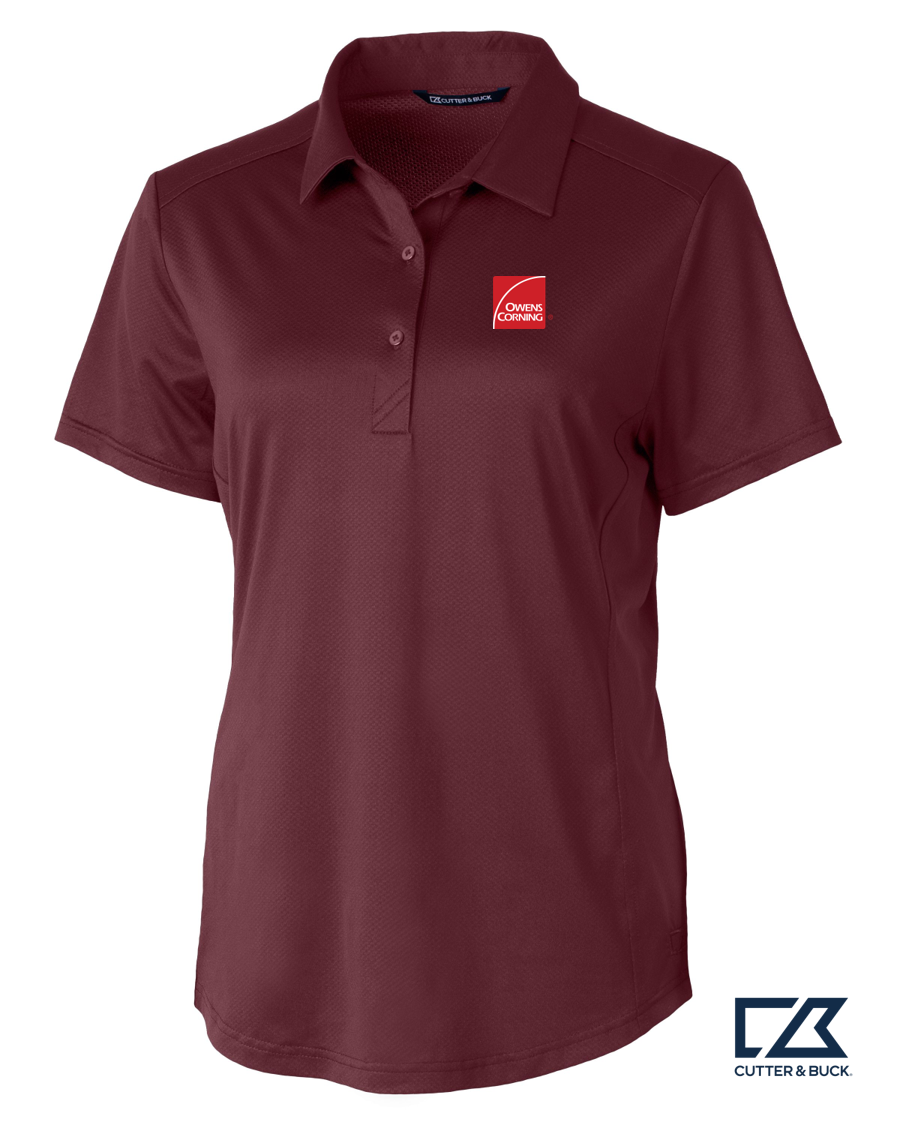 Cutter & Buck Prospect Eco Textured Stretch Recycled Womens Short Sleeve Polo