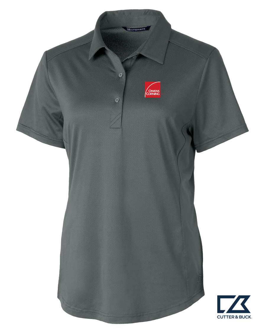 Cutter & Buck Prospect Eco Textured Stretch Recycled Womens Short Sleeve Polo