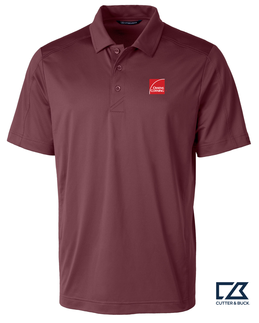 Cutter & Buck Prospect Eco Textured Stretch Recycled Mens Short Sleeve Polo