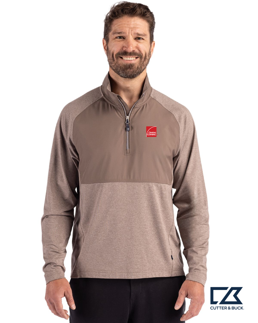 Cutter & Buck Adapt Eco Knit Hybrid Recycled Mens Quarter Zip