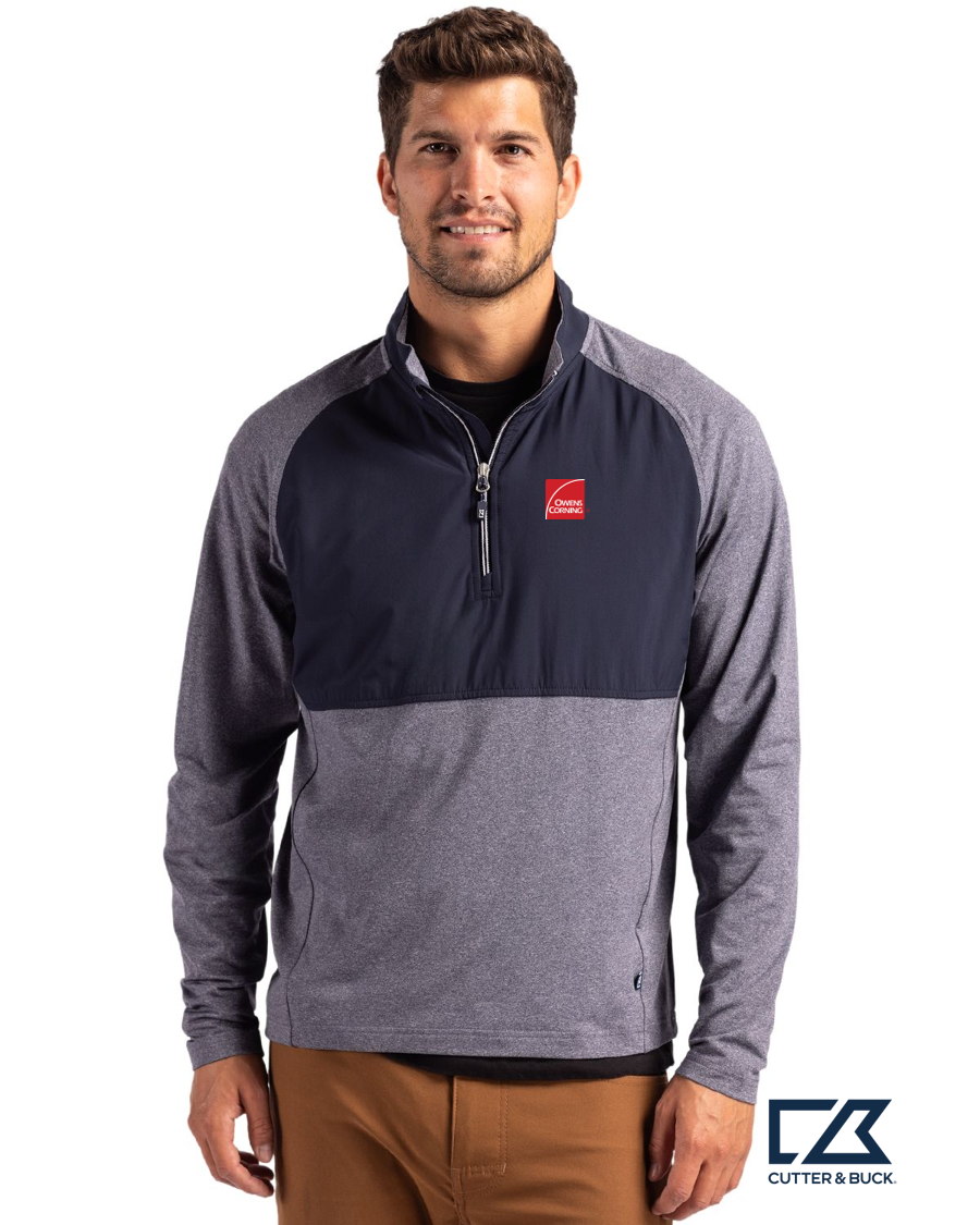 Cutter & Buck Adapt Eco Knit Hybrid Recycled Mens Quarter Zip
