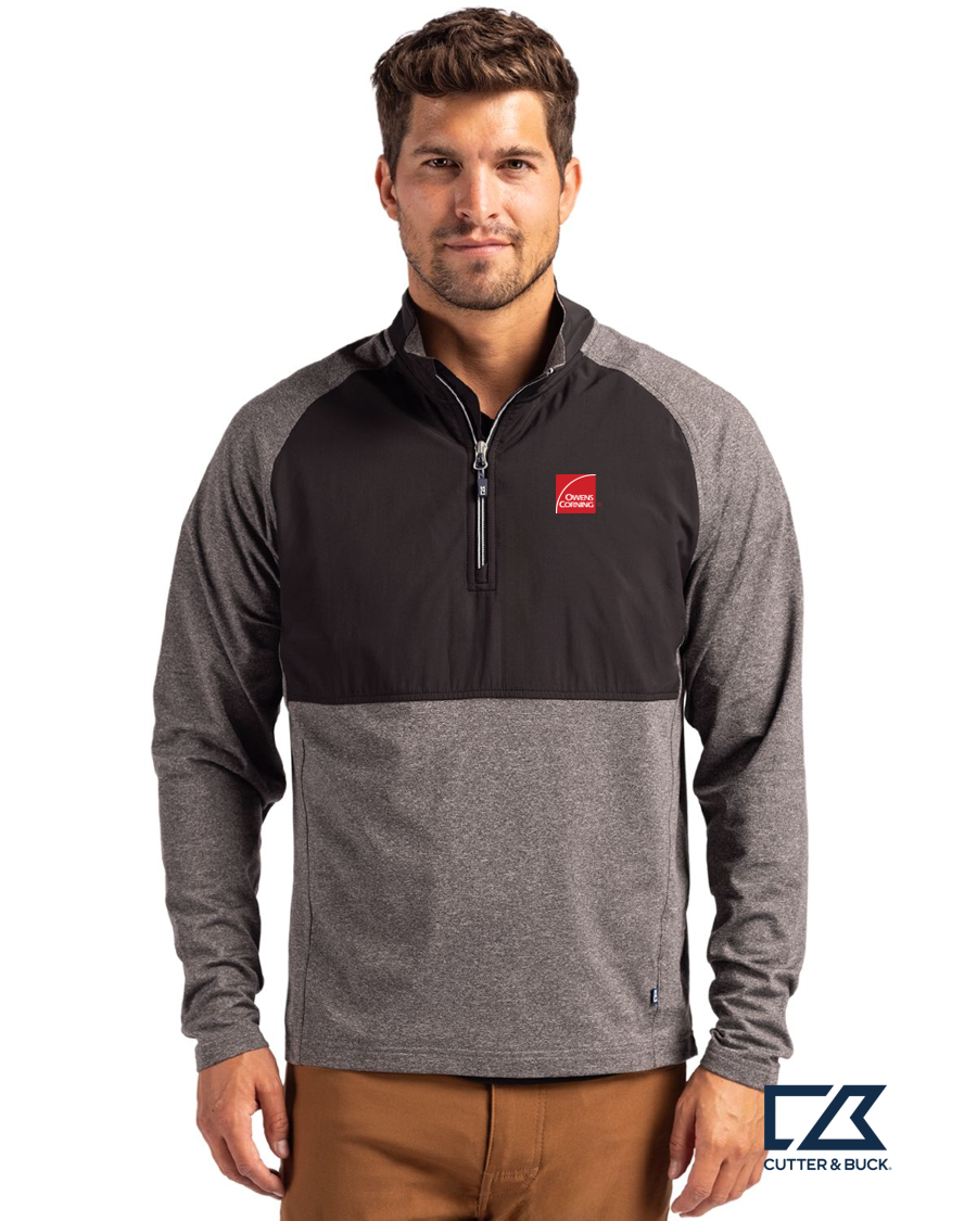Cutter & Buck Adapt Eco Knit Hybrid Recycled Mens Quarter Zip