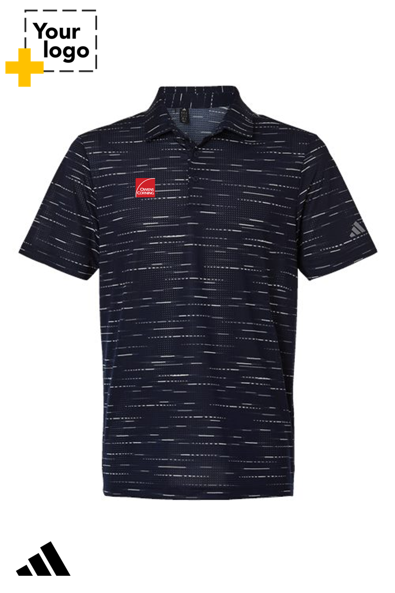 Adidas Men's Ultimate365 Mesh Glimmer Print Polo