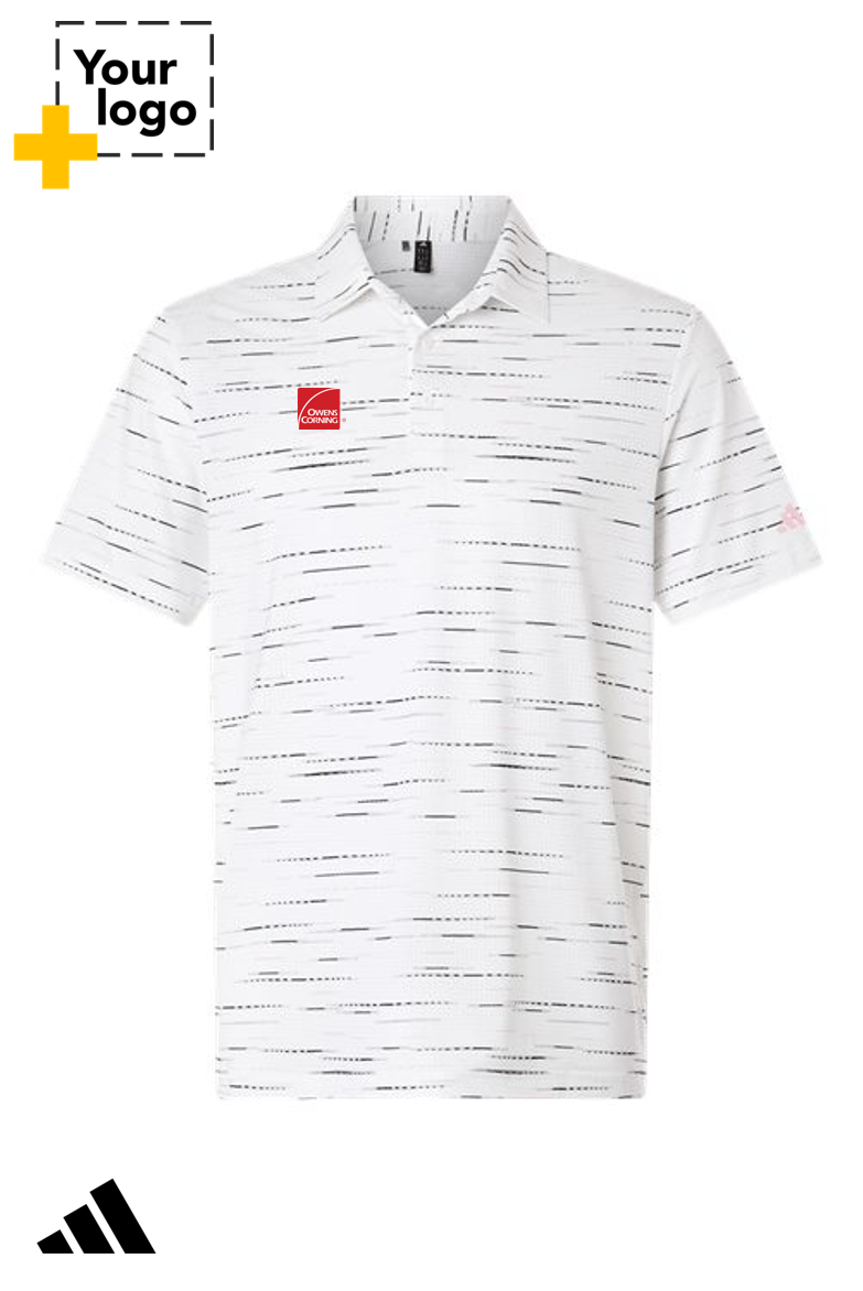 Adidas Men's Ultimate365 Mesh Glimmer Print Polo